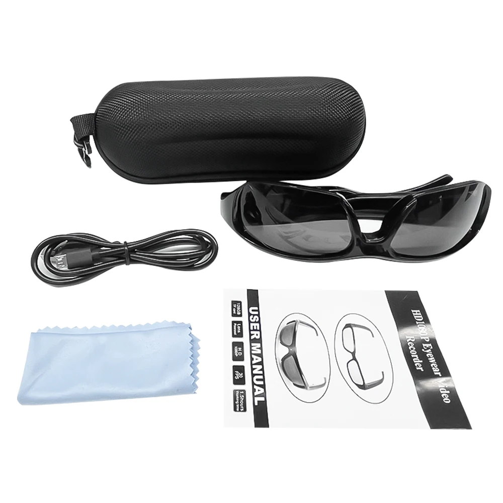 Glasses Camera HD 1080P Video Take Photo Outdoor Video Recorder Cycling Wearable Protable Mini Camera One Button Control Glasses Camera HD 1080P Video Take Photo Outdoor Video Recorder Cycling Wearable Protable Mini Camera One Button Control