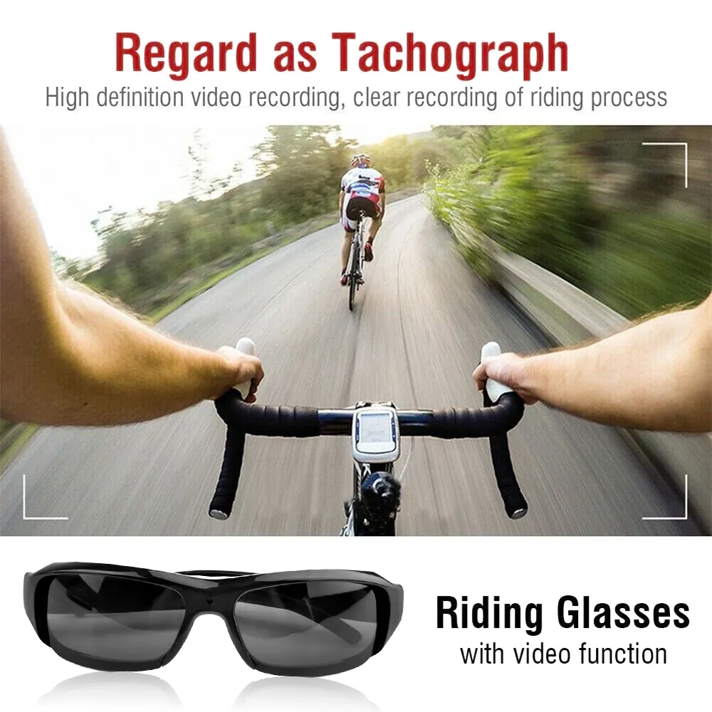 Glasses Camera HD 1080P Video Take Photo Outdoor Video Recorder Cycling Wearable Protable Mini Camera One Button Control Glasses Camera HD 1080P Video Take Photo Outdoor Video Recorder Cycling Wearable Protable Mini Camera One Button Control