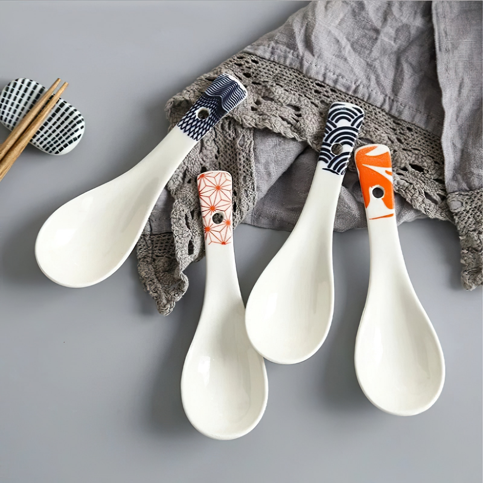 Glazed Ceramic Soup Spoon