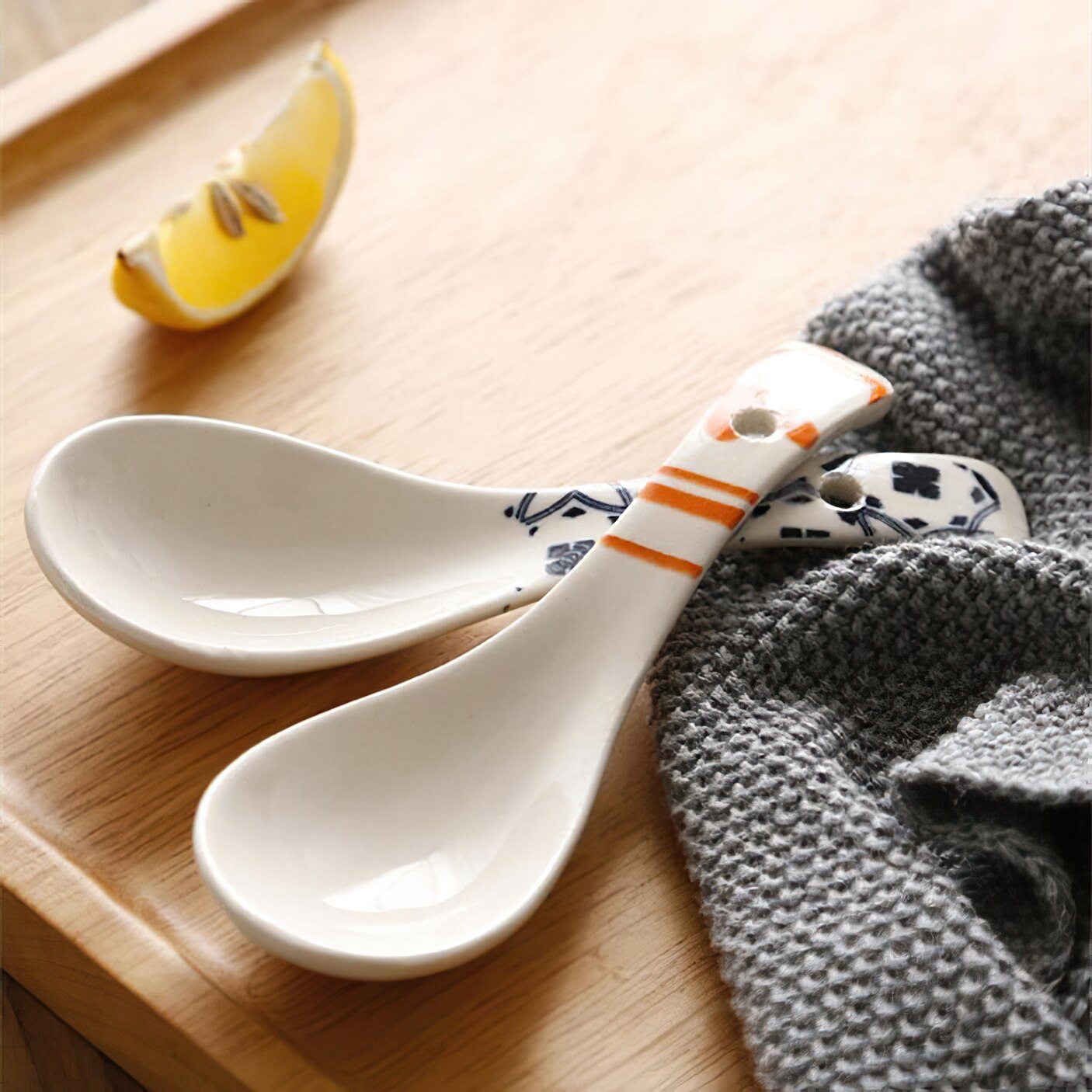 Glazed Ceramic Soup Spoon Glazed Ceramic Soup Spoon