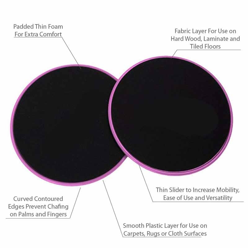 Gliding Discs 2PCS Fitness Equipment Gliding Discs 2PCS Fitness Equipment