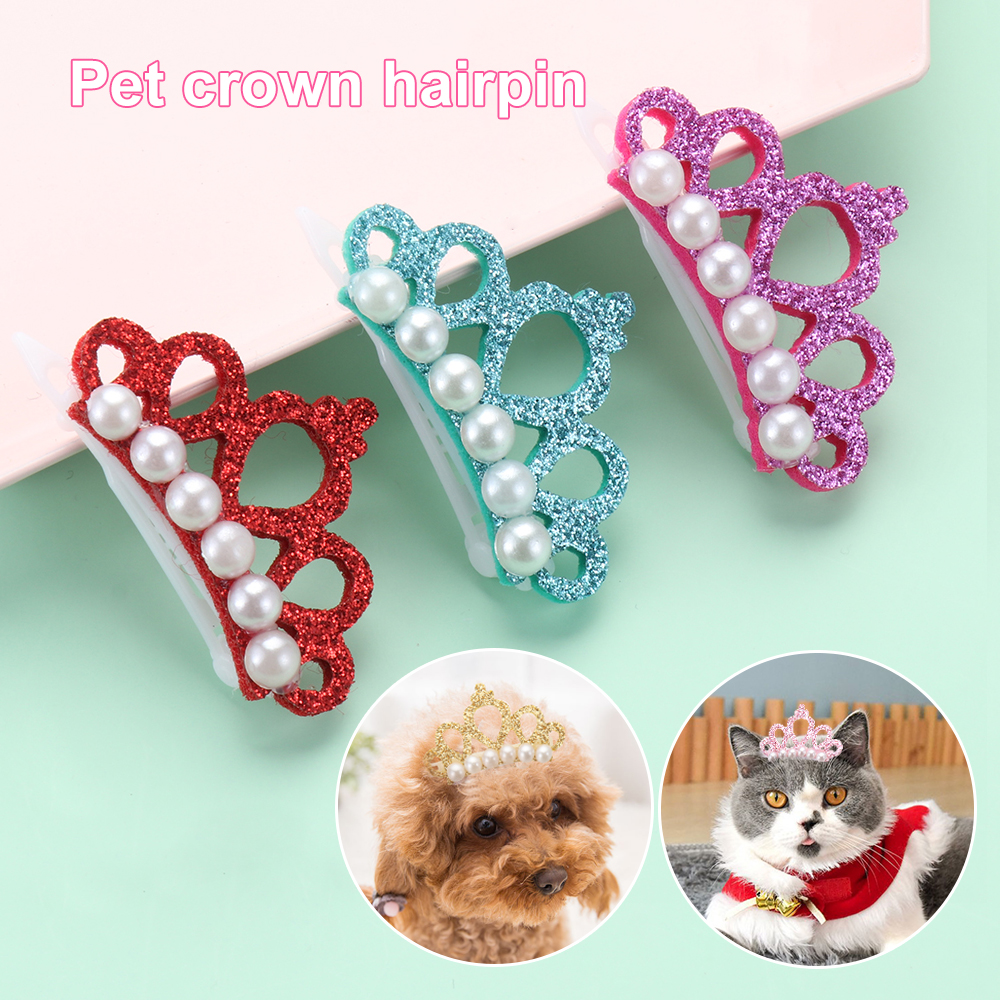 Glitter and Pearl Dog Crown Accessory Glitter and Pearl Dog Crown Accessory