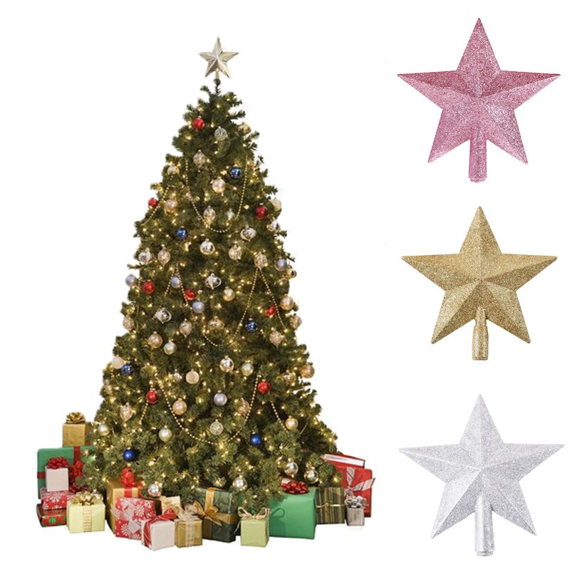 Glitter Christmas Tree Star Topper