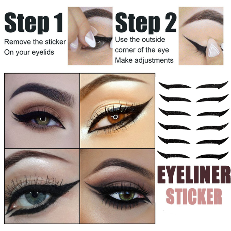 Glitter Eyeliner Stickers (6 Pairs)