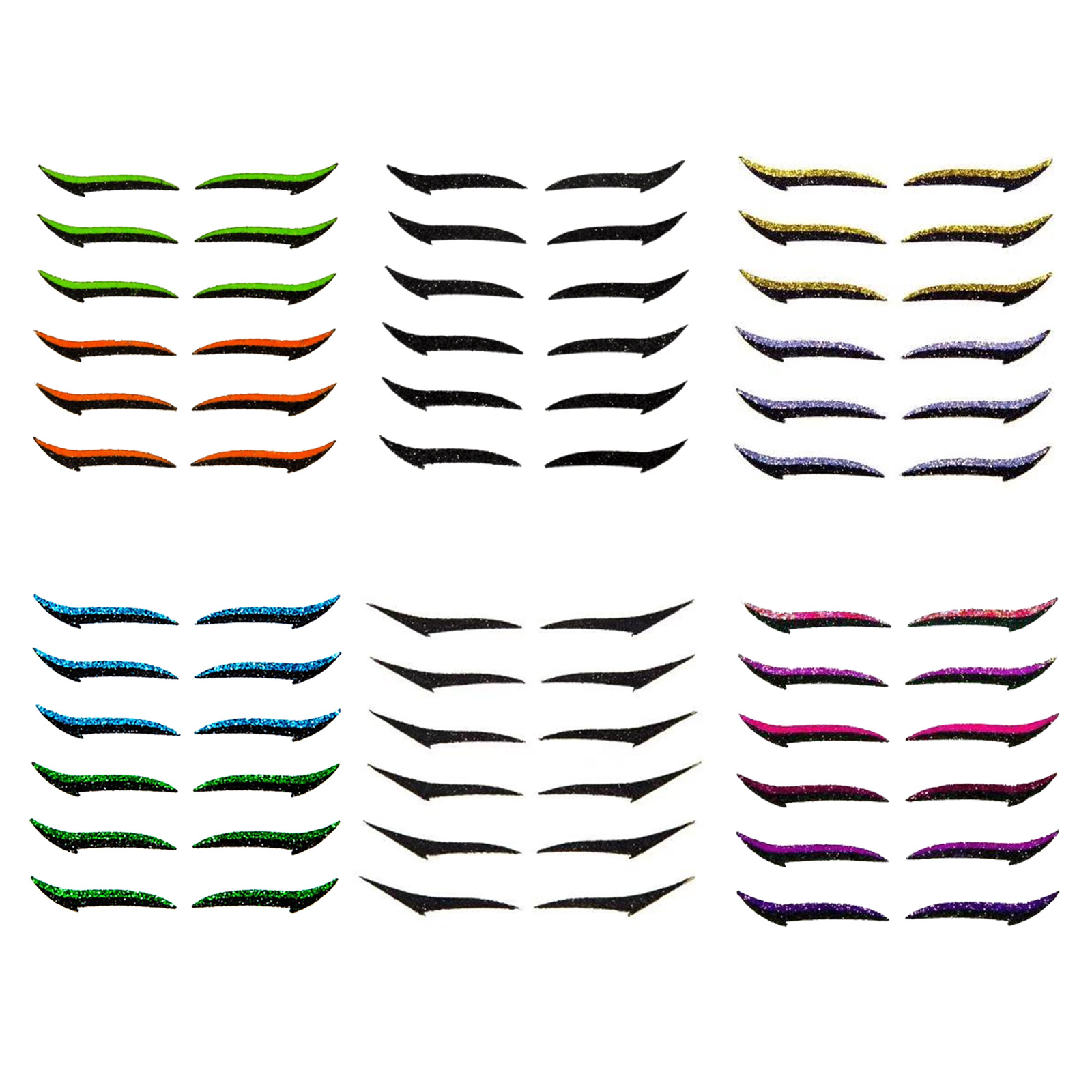 Glitter Eyeliner Stickers (6 Pairs)