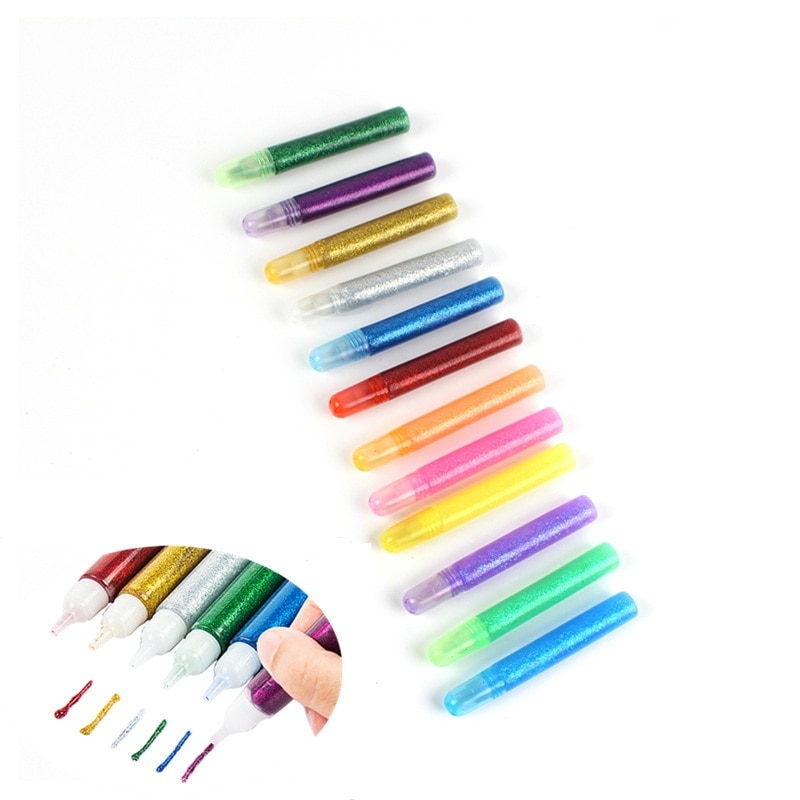 Glitter Glue Pens Art Supply (12 Pcs) Glitter Glue Pens Art Supply (12 Pcs)