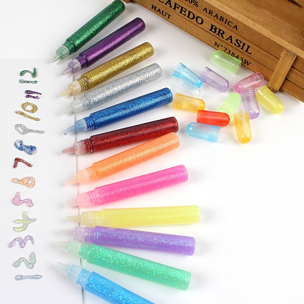 Glitter Glue Pens Art Supply (12 Pcs) Glitter Glue Pens Art Supply (12 Pcs)