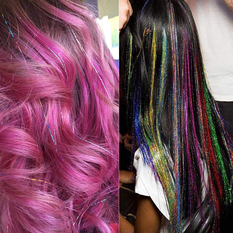 Glitter Hair Extensions Colorful Hair Accessory Glitter Hair Extensions Colorful Hair Accessory