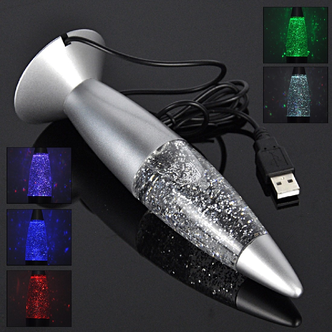 Glitter Lava Lamp Color-Changing Decor Glitter Lava Lamp Color-Changing Decor