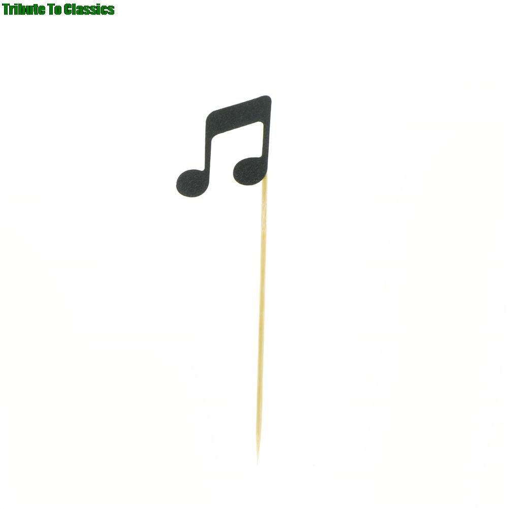 Glitter Music Note Cupcake Toppers (6 pcs)