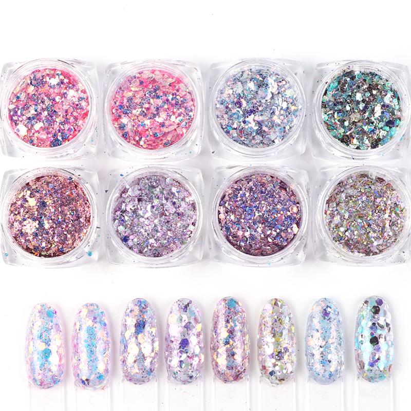 Glitter Powder Nail Decoration 8box/set Glitter Powder Nail Decoration 8box/set