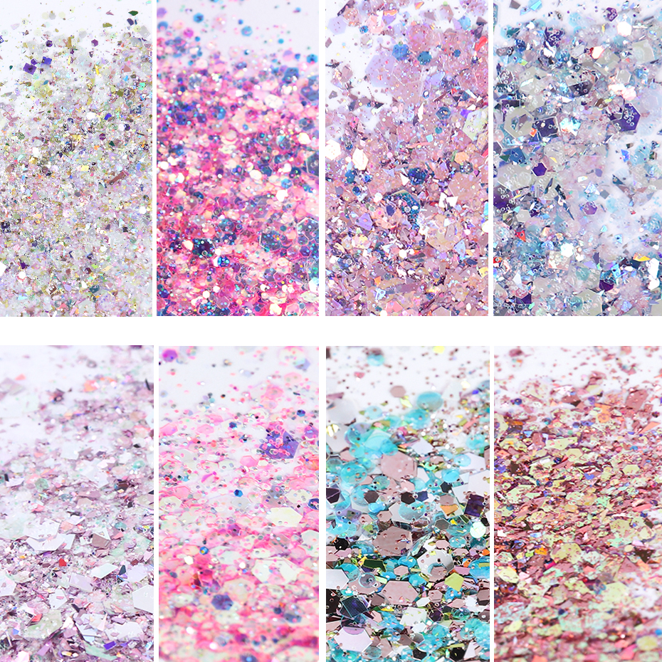 Glitter Powder Nail Decoration 8box/set