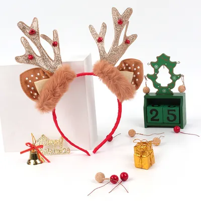 Glittery Christmas Reindeer Headband Glittery Christmas Reindeer Headband