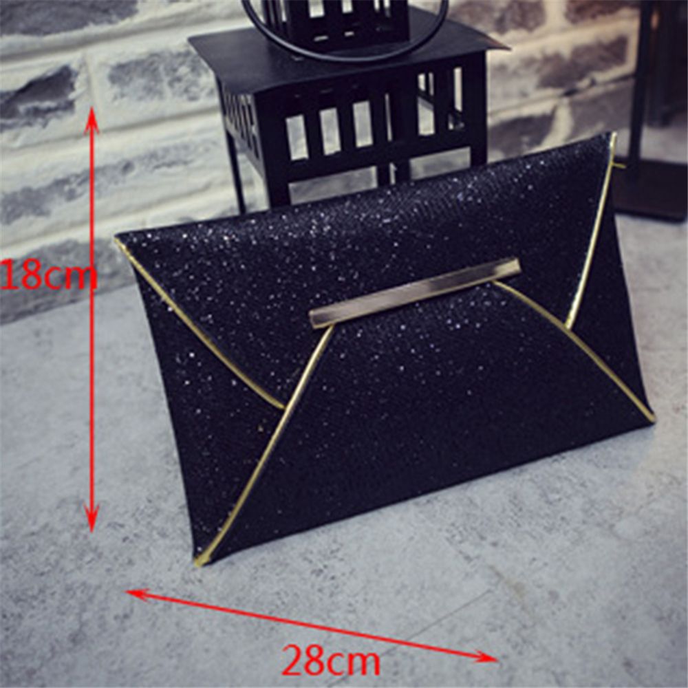 Glittery Envelope Clutch Bag