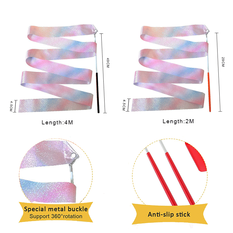 Glittery Rhythmic Gymnastics Ribbon Glittery Rhythmic Gymnastics Ribbon