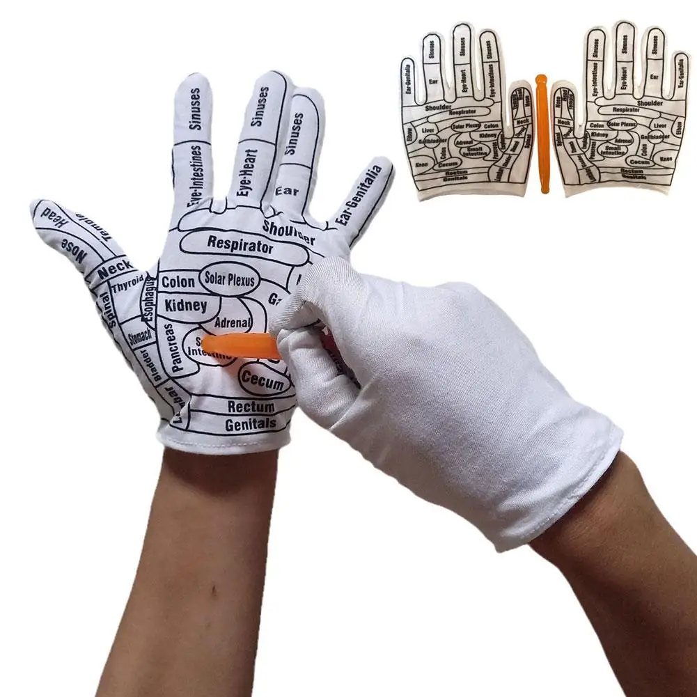 Gloves Hand Reflexology Acupoint Acupressure Tools Hands Relieve Spa Stick Acupoints Point Reusable Foot Massage Socks