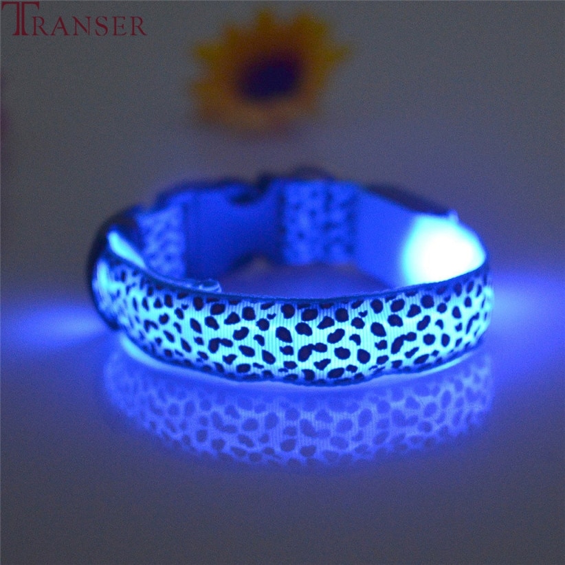 Glow in the Dark Dog Collar Leopard Print Glow in the Dark Dog Collar Leopard Print