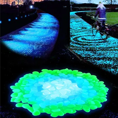 Glow In The Dark Pebbles 100PC Set Glow In The Dark Pebbles 100PC Set