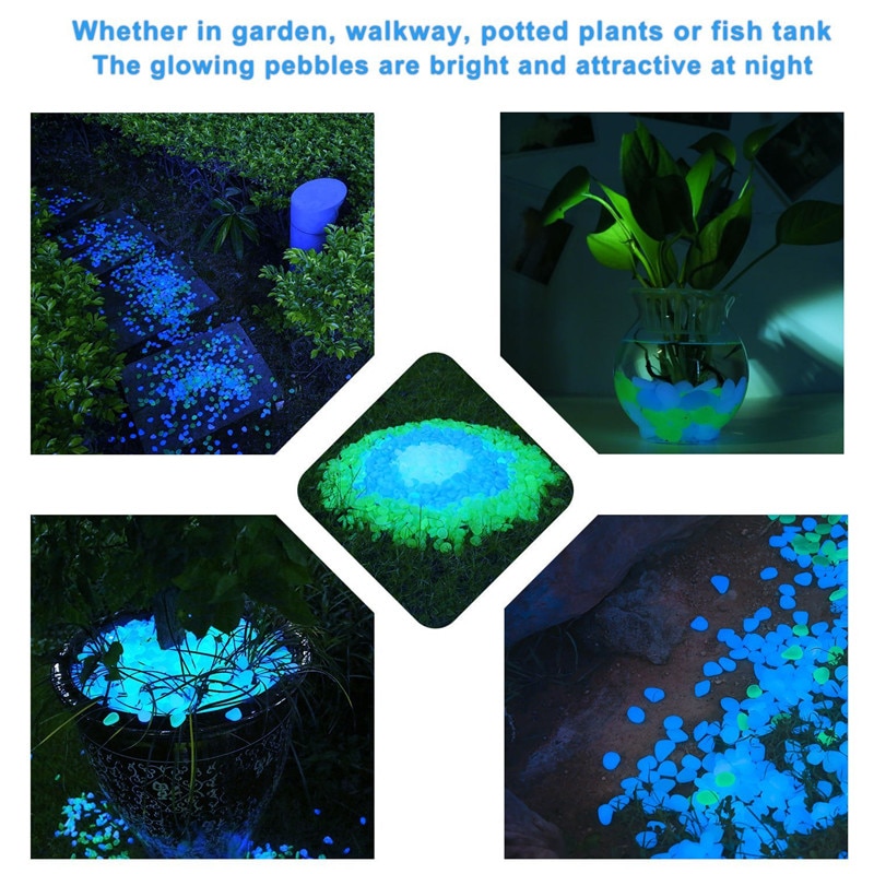Glow In The Dark Pebbles 100PC Set Glow In The Dark Pebbles 100PC Set