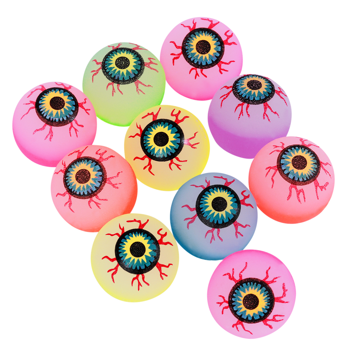 Glowing Eyeball Bouncy Balls (10pcs)