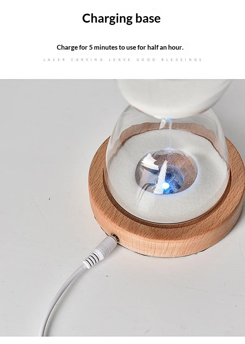 Glowing Glass Hourglass Night Light 15 Minutes Timer Sleep Aid Sand Clock Decorative Lamp Gift Glowing Glass Hourglass Night Light 15 Minutes Timer Sleep Aid Sand Clock Decorative Lamp Gift