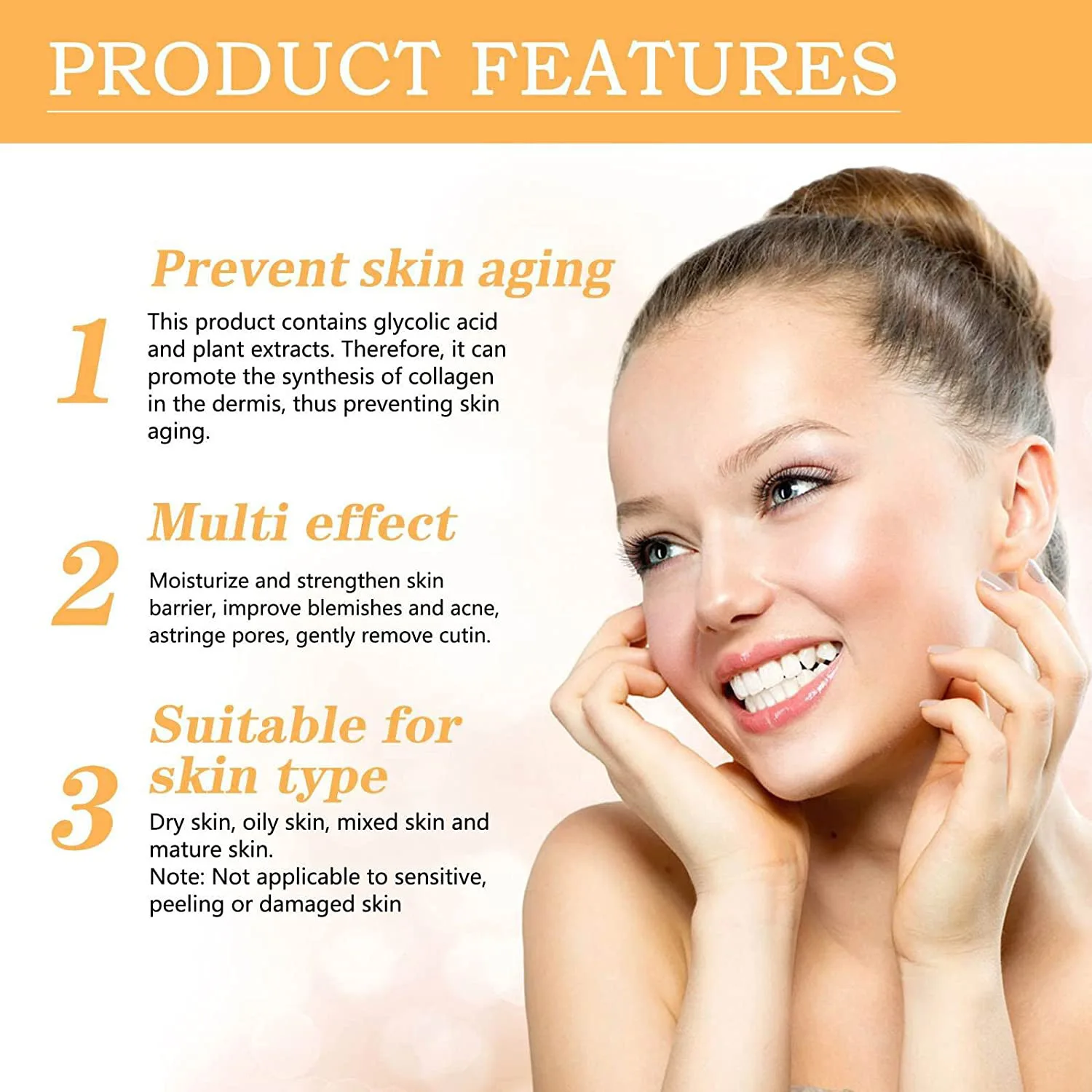 Glycolic Acid 7% Toning Solution To Remove Acne and Moisturize Skin Rejuvenating Lotion Glycolic Acid 7% Toning Solution To Remove Acne and Moisturize Skin Rejuvenating Lotion