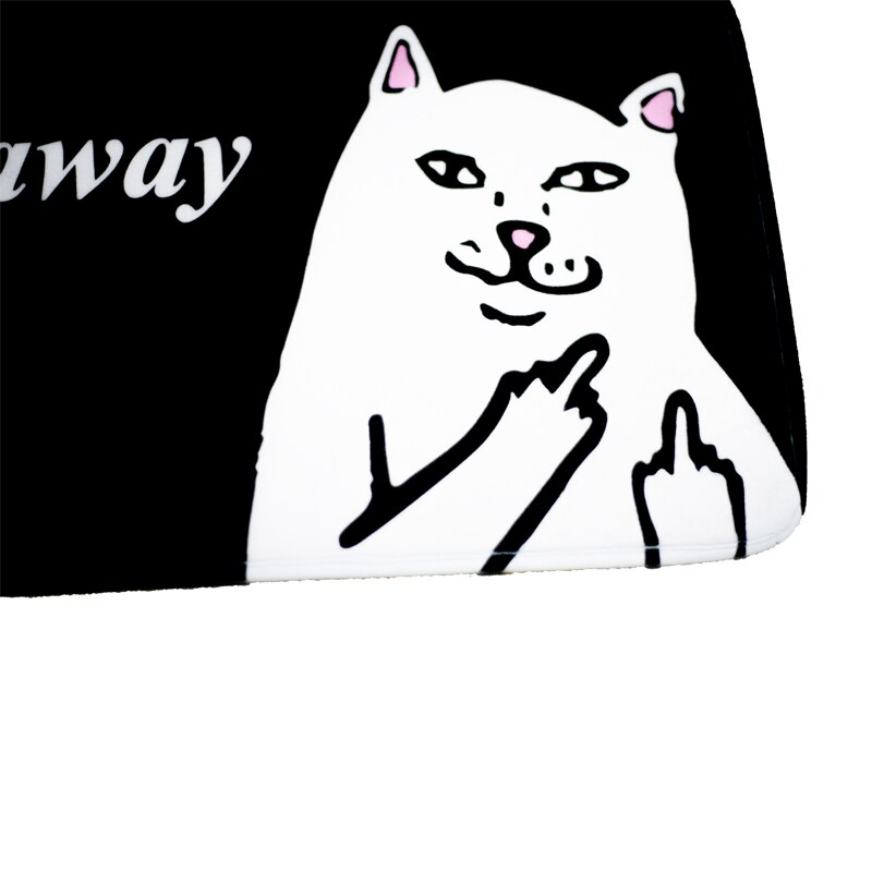 Go Away Doormat Funny Cat Design
