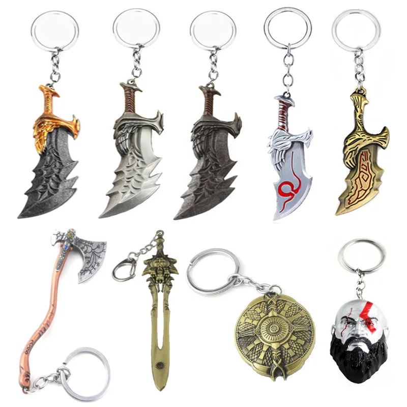 God of War 4 Kratos Sword Keychain Pendant Keyring Jewelry Men And Women Car key chain Accessories