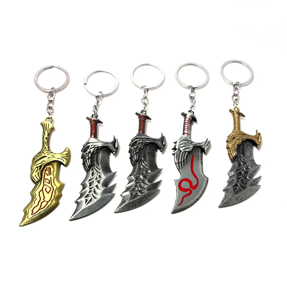 God of War 4 Kratos Sword Keychain Pendant Keyring Jewelry Men And Women Car key chain Accessories