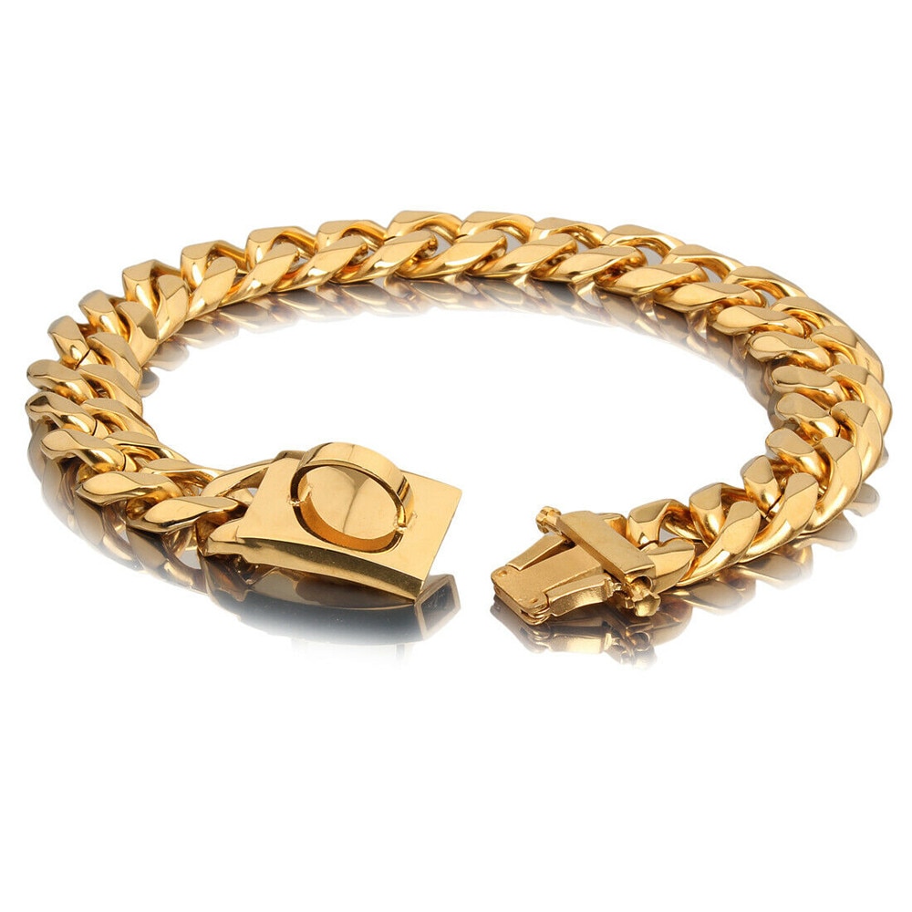 Gold Chain Stainless Steel Dog Collar Gold Chain Stainless Steel Dog Collar