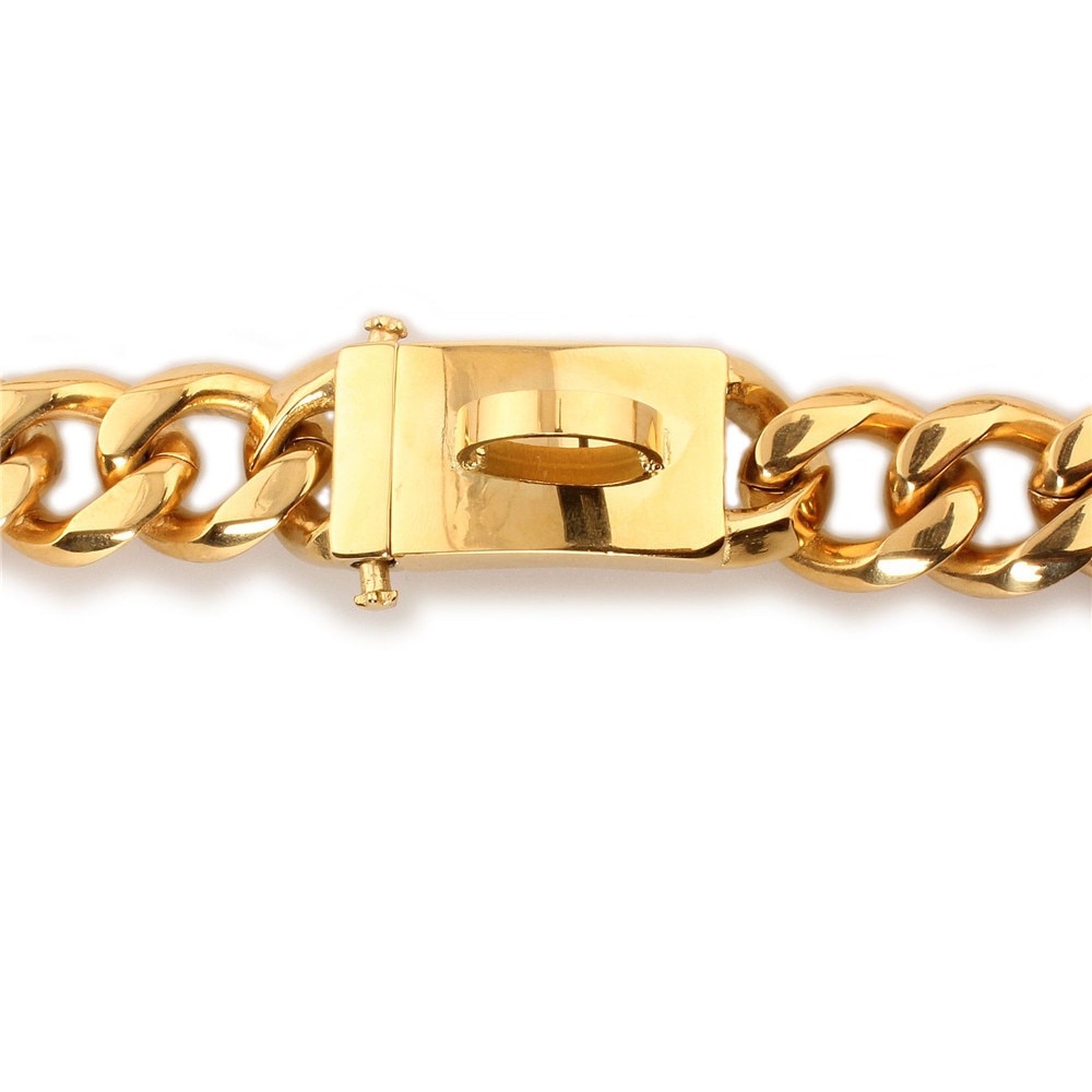 Gold Chain Stainless Steel Dog Collar Gold Chain Stainless Steel Dog Collar