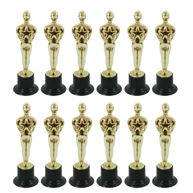 Gold Colored Fake Oscar Trophies (12pcs)