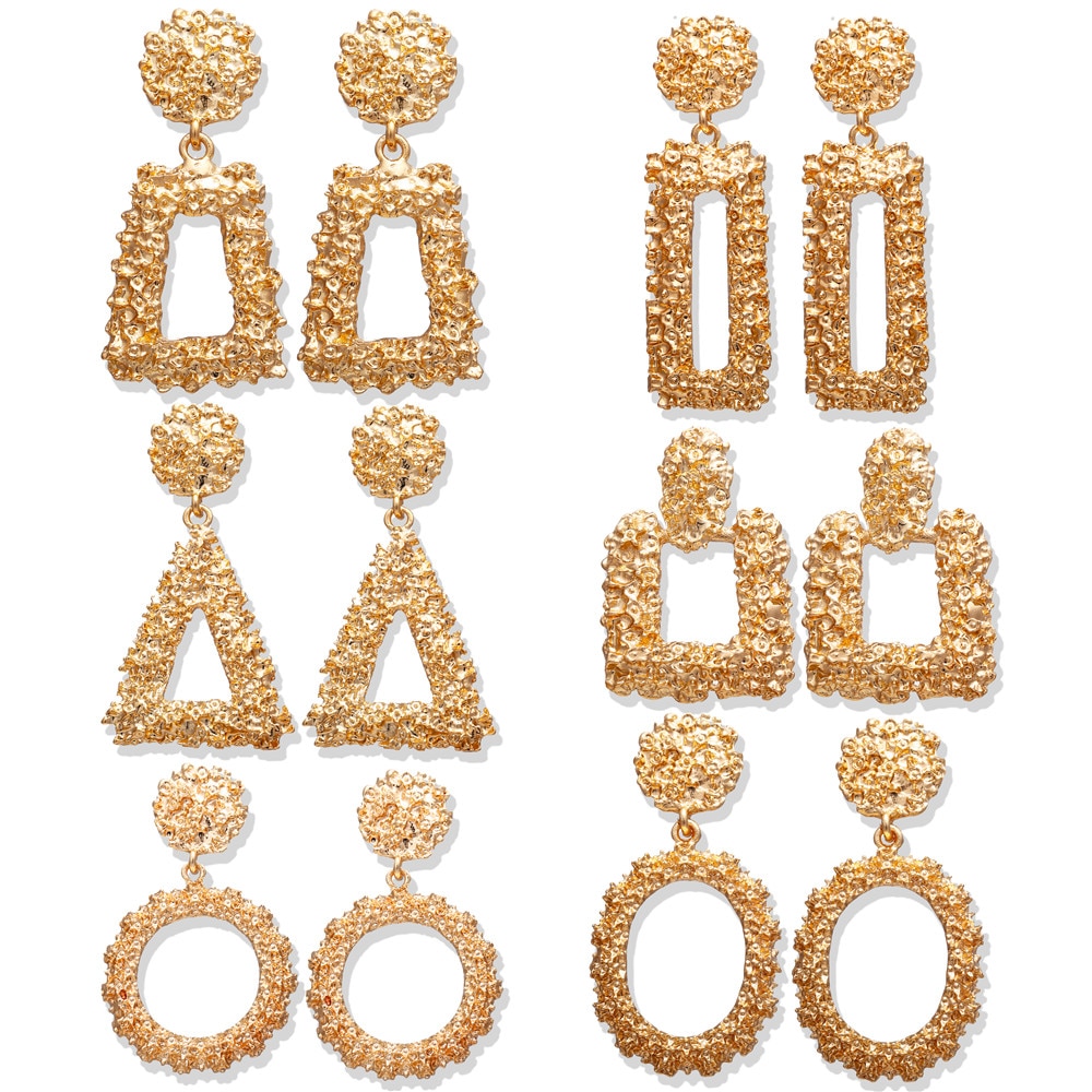Gold Drop Earrings Fashionable Accessory Gold Drop Earrings Fashionable Accessory