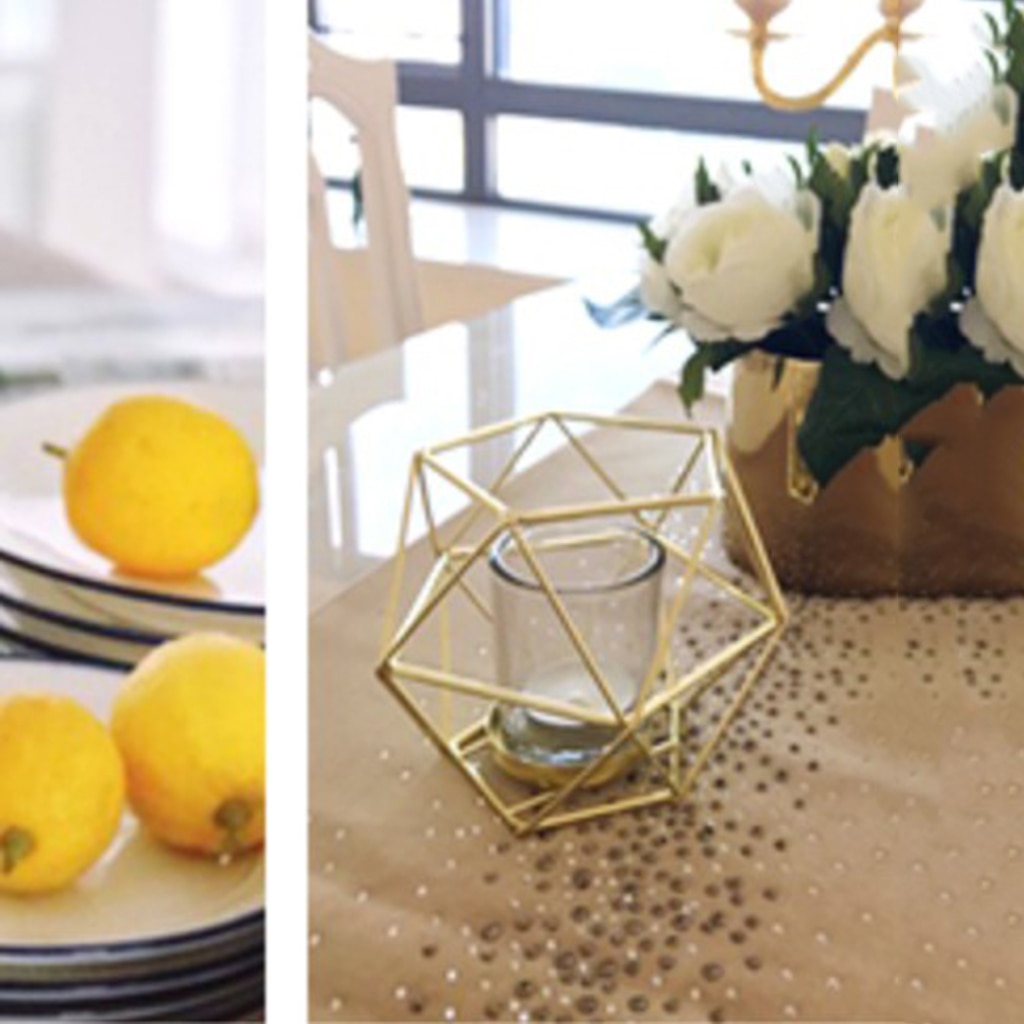 Gold Geometric Candle Holder Gold Geometric Candle Holder