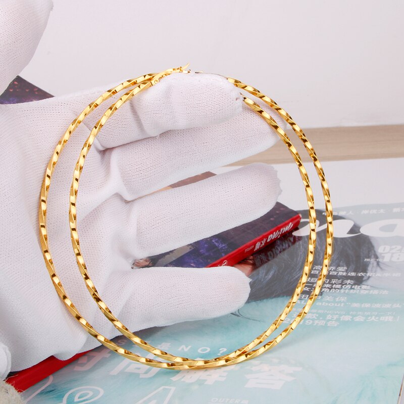 Gold Huge Hoop Earrings