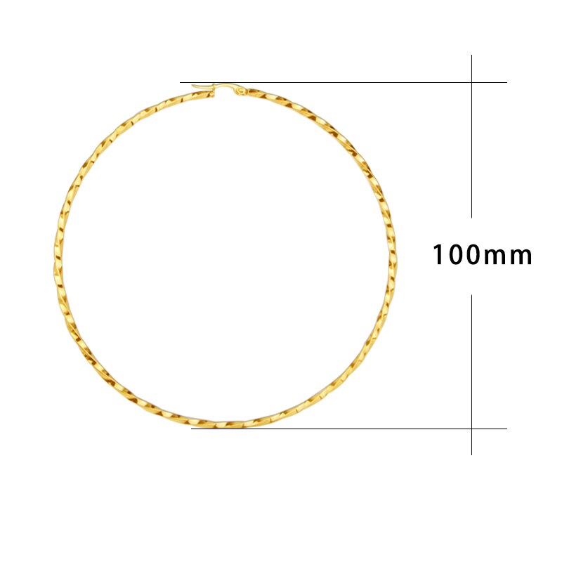 Gold Huge Hoop Earrings