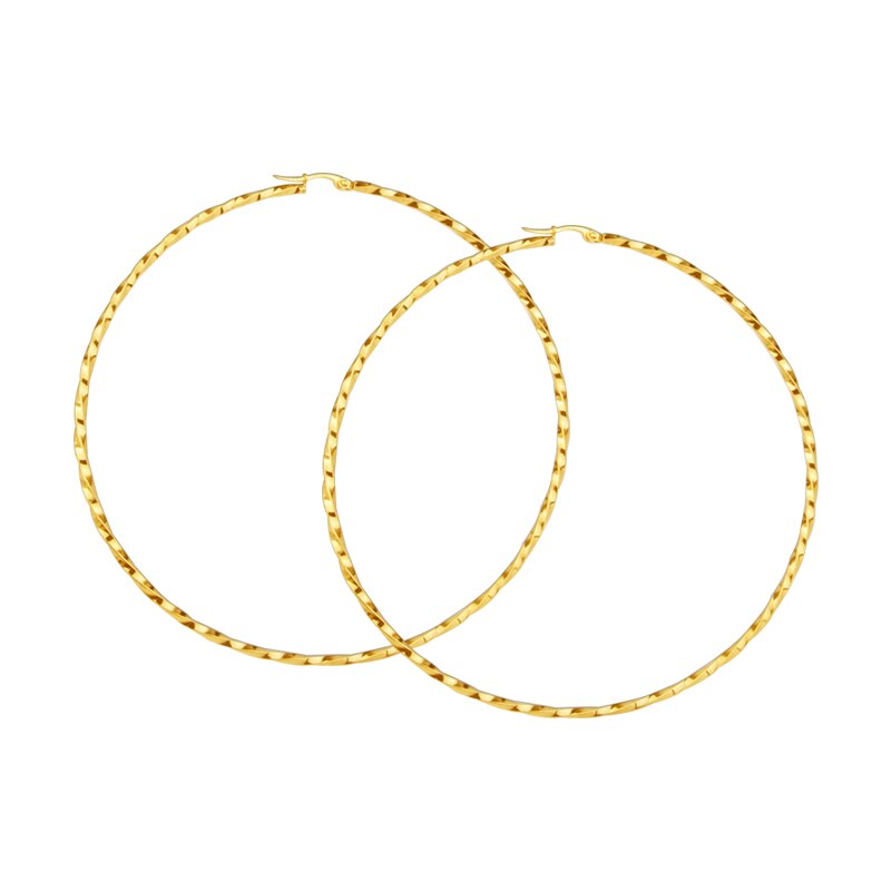 Gold Huge Hoop Earrings