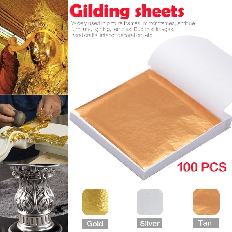 Gold Leaf Crafting Gilding Foil (100 pcs)