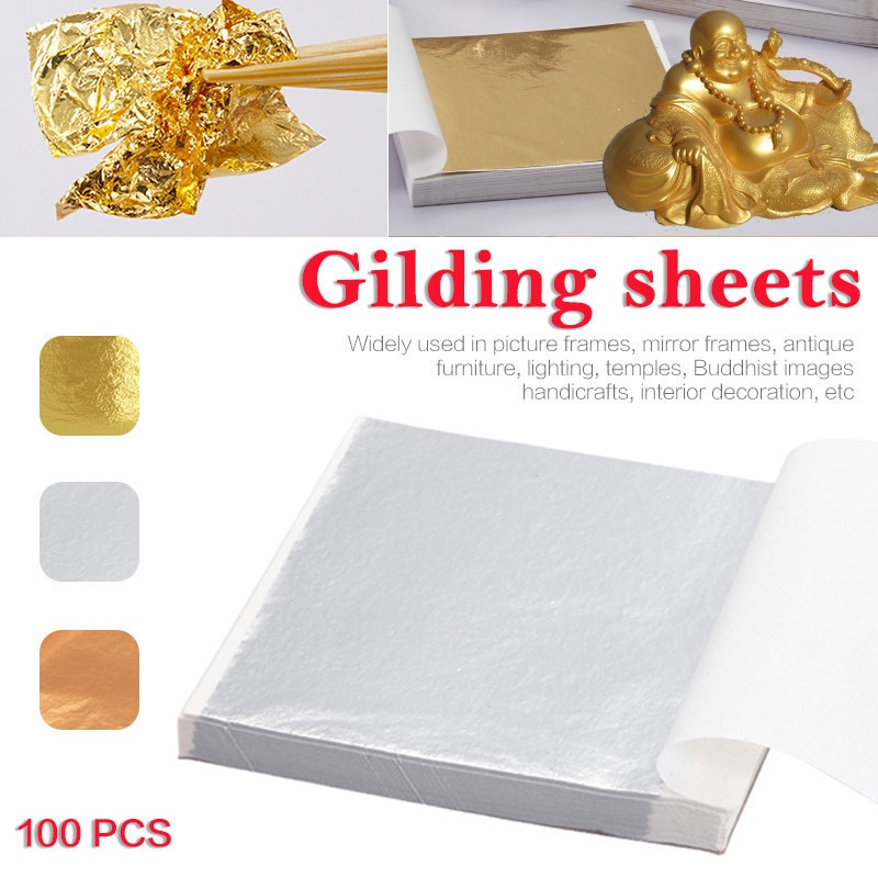 Gold Leaf Crafting Gilding Foil (100 pcs)