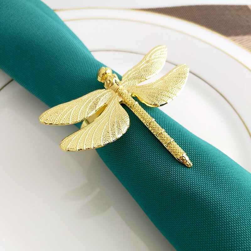 Gold Metal Dragonfly Napkin Rings (8pcs) Gold Metal Dragonfly Napkin Rings (8pcs)