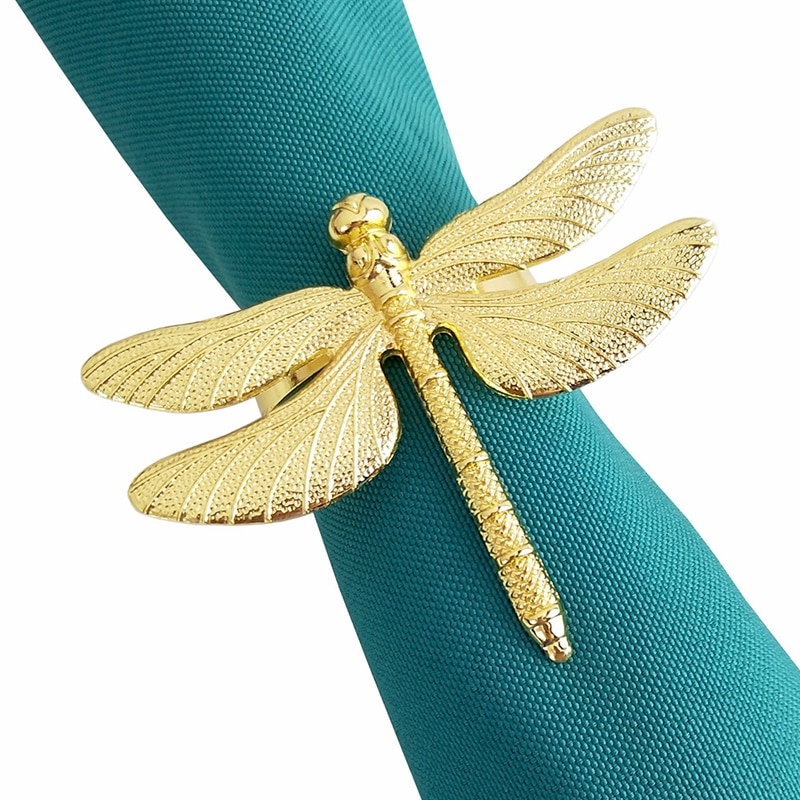 Gold Metal Dragonfly Napkin Rings (8pcs) Gold Metal Dragonfly Napkin Rings (8pcs)