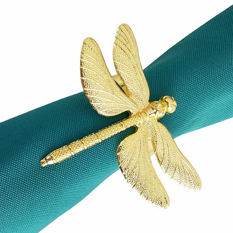 Gold Metal Dragonfly Napkin Rings (8pcs) Gold Metal Dragonfly Napkin Rings (8pcs)