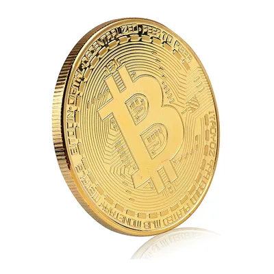 Gold Plated Bitcoin Coin Collectible Art Collection Gift Physical Commemorative Casascius Crypto Coin Metal Antique