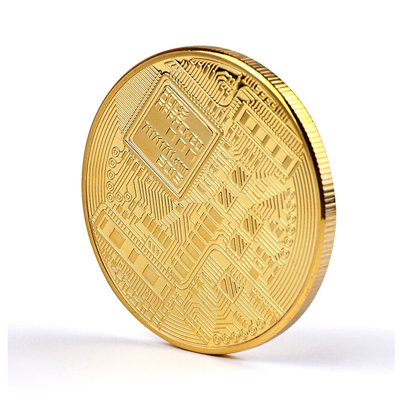 Gold Plated Bitcoin Coin Collectible Art Collection Gift Physical Commemorative Casascius Crypto Coin Metal Antique
