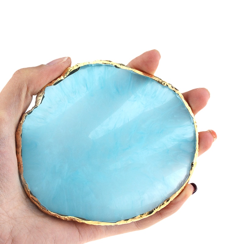 Gold Plated Round Resin Jewelry Tray Gold Plated Round Resin Jewelry Tray