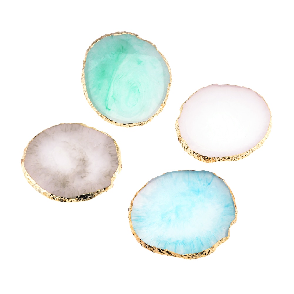 Gold Plated Round Resin Jewelry Tray Gold Plated Round Resin Jewelry Tray