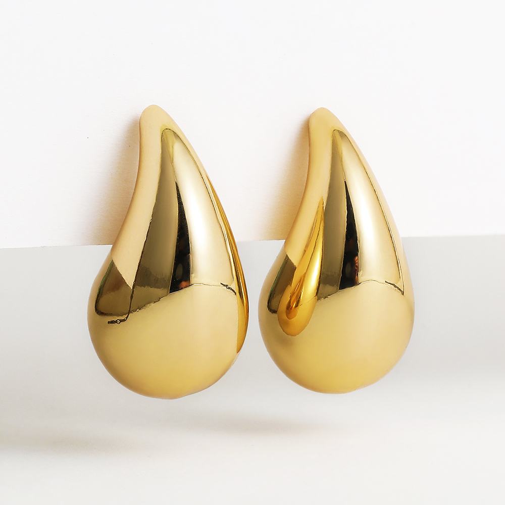 Gold Plated Teardrop Earrings