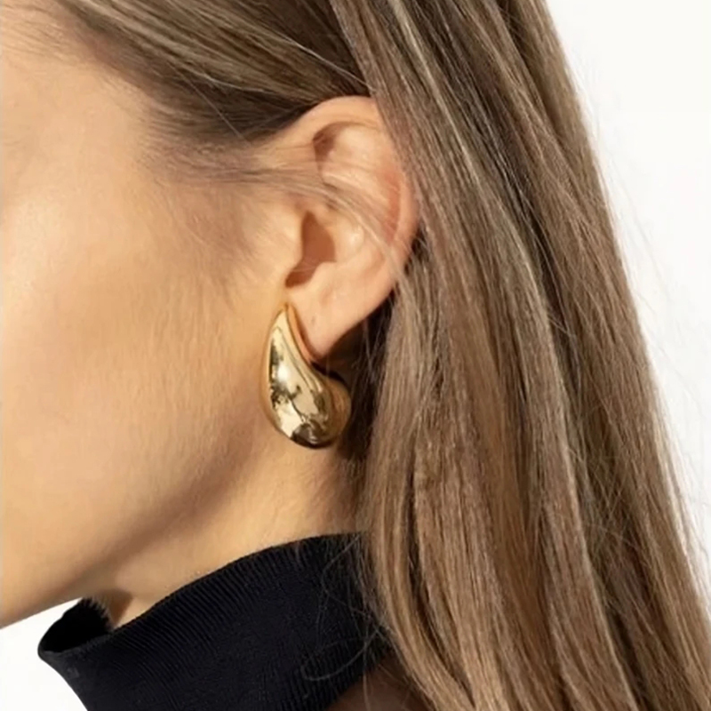 Gold Plated Teardrop Earrings