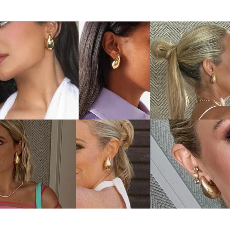 Gold Plated Teardrop Earrings