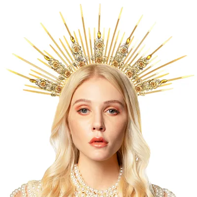 Gold Spikey Sun Crown Headband